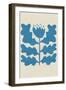 Delighted IV Blue Vertical-Moira Hershey-Framed Art Print