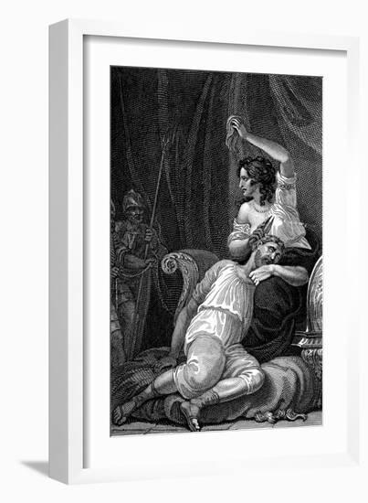 Delilah Cutting Samson's Hair, Thus Taking Away His Strength, 1820-William Marshall Craig-Framed Giclee Print