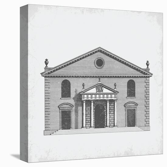 Delineation - West Front, Marybone Chapel-School of Padua-Stretched Canvas