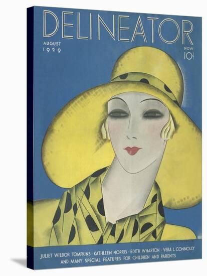 Delineator Cover August 1929-null-Stretched Canvas