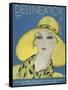 Delineator Cover August 1929-null-Framed Stretched Canvas