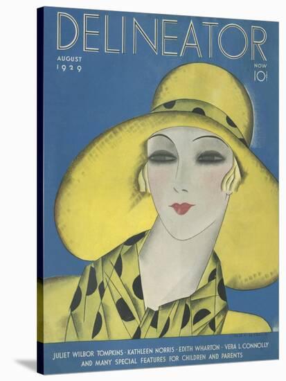 Delineator Cover August 1929-null-Stretched Canvas