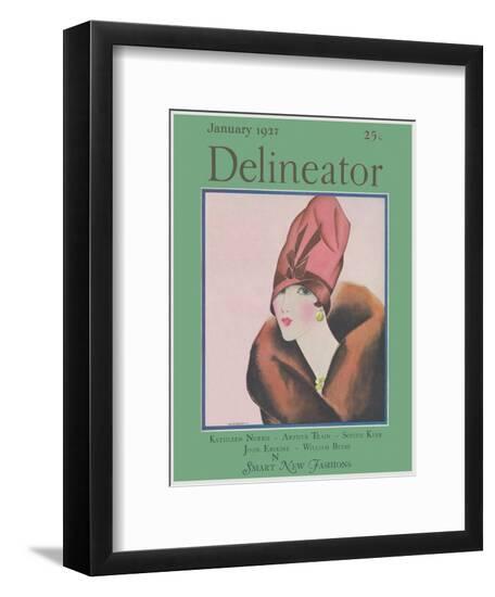 Delineator Cover January 1927--Framed Art Print