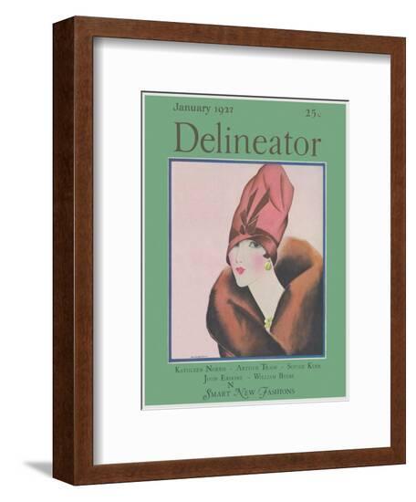 Delineator Cover January 1927--Framed Art Print