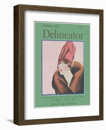 Delineator Cover January 1927-null-Framed Art Print