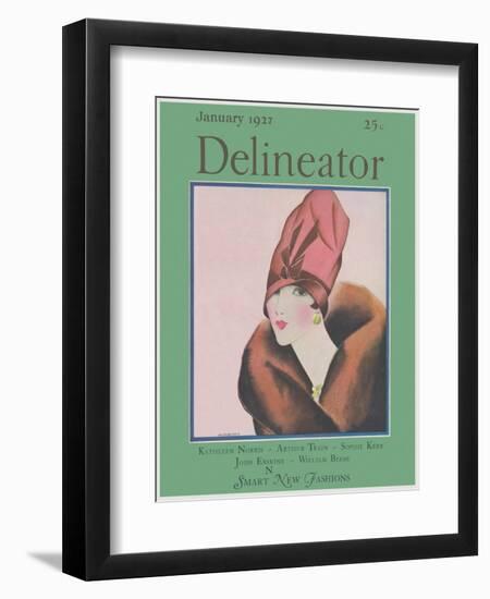 Delineator Cover January 1927-null-Framed Art Print