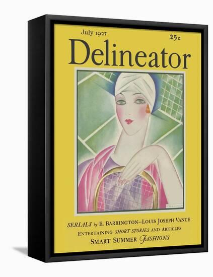 Delineator Cover July 1927-null-Framed Stretched Canvas