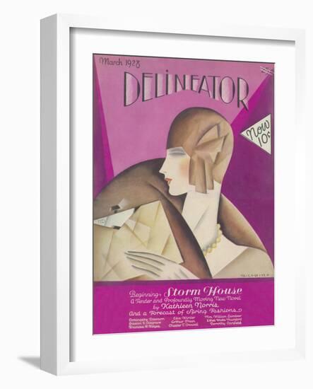 Delineator Cover, March 1928-null-Framed Art Print