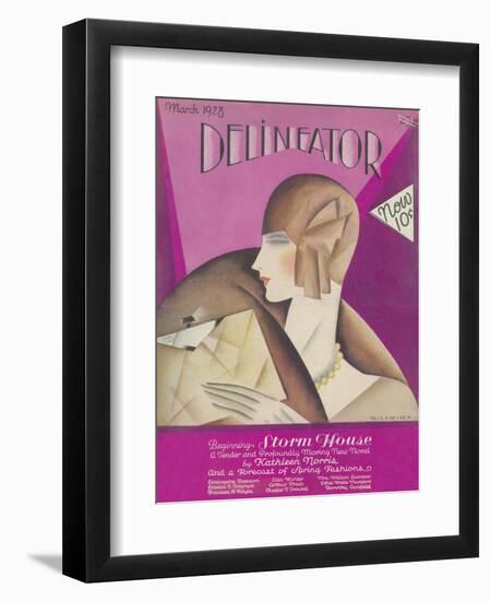 Delineator Cover, March 1928-null-Framed Art Print