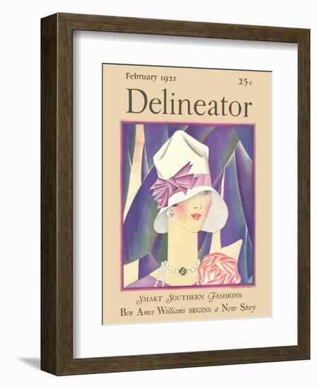 Delineator Front Cover, February 1927-null-Framed Photographic Print