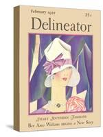 Delineator Front Cover, February 1927-null-Stretched Canvas