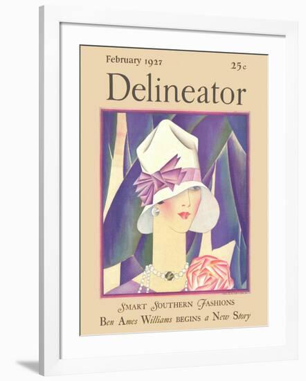 Delineator Front Cover, February 1927-null-Framed Photographic Print