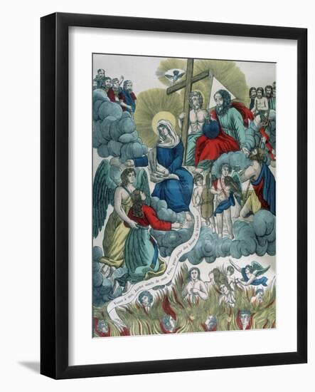 Deliverance of Souls from Purgatory, 19th Century-null-Framed Giclee Print