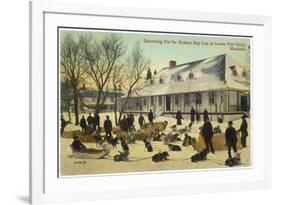 Delivering Fur for the Hudson's Bay Company at Lower Fort Gary, Manitoba, Canada-null-Framed Photographic Print