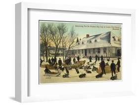 Delivering Fur for the Hudson's Bay Company at Lower Fort Gary, Manitoba, Canada-null-Framed Photographic Print