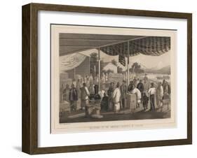 Delivering of the American Presents at Yokuhama, 1855-W. T. Peters-Framed Giclee Print