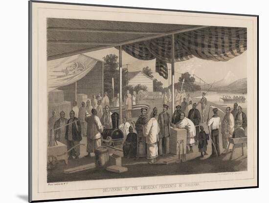 Delivering of the American Presents at Yokuhama, 1855-W. T. Peters-Mounted Giclee Print