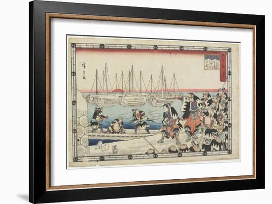 Delivering the Head of the Enemy, 1843-1847-Utagawa Hiroshige-Framed Giclee Print