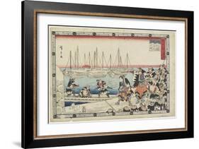 Delivering the Head of the Enemy, 1843-1847-Utagawa Hiroshige-Framed Giclee Print