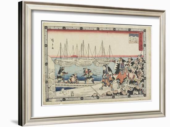 Delivering the Head of the Enemy, 1843-1847-Utagawa Hiroshige-Framed Giclee Print