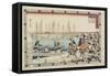 Delivering the Head of the Enemy, 1843-1847-Utagawa Hiroshige-Framed Stretched Canvas