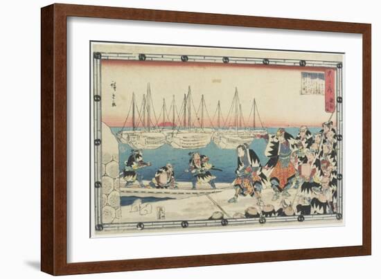 Delivering the Head of the Enemy, 1843-1847-Utagawa Hiroshige-Framed Giclee Print