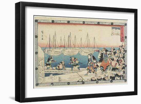 Delivering the Head of the Enemy, 1843-1847-Utagawa Hiroshige-Framed Giclee Print