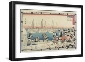 Delivering the Head of the Enemy, 1843-1847-Utagawa Hiroshige-Framed Giclee Print