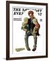 "Delivering Two Busts" Saturday Evening Post Cover, April 18,1931-Norman Rockwell-Framed Giclee Print