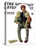 "Delivering Two Busts" Saturday Evening Post Cover, April 18,1931-Norman Rockwell-Stretched Canvas