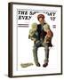 "Delivering Two Busts" Saturday Evening Post Cover, April 18,1931-Norman Rockwell-Framed Giclee Print