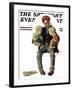 "Delivering Two Busts" Saturday Evening Post Cover, April 18,1931-Norman Rockwell-Framed Giclee Print