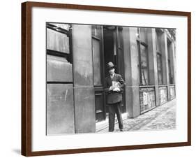 Delivering 'Woman's Own'-null-Framed Photographic Print