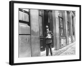 Delivering 'Woman's Own'-null-Framed Photographic Print