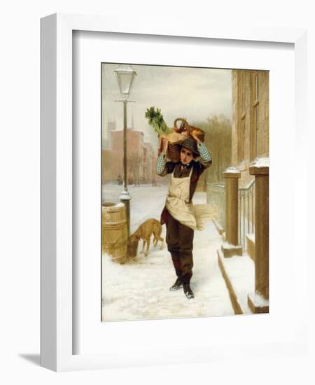 Delivery Boy, 1863-John George Brown-Framed Giclee Print