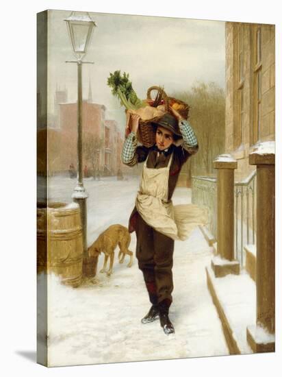 Delivery Boy, 1863-John George Brown-Stretched Canvas