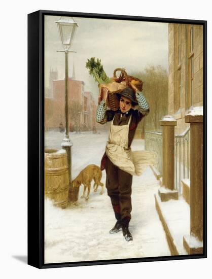 Delivery Boy, 1863-John George Brown-Framed Stretched Canvas