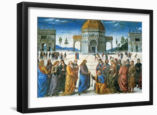 Delivery of the Keys to Saint Peter, 1481-Perugino-Framed Giclee Print