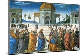 Delivery of the Keys to Saint Peter, 1481-Perugino-Mounted Giclee Print
