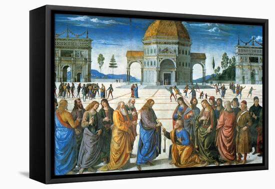 Delivery of the Keys to Saint Peter, 1481-Perugino-Framed Stretched Canvas