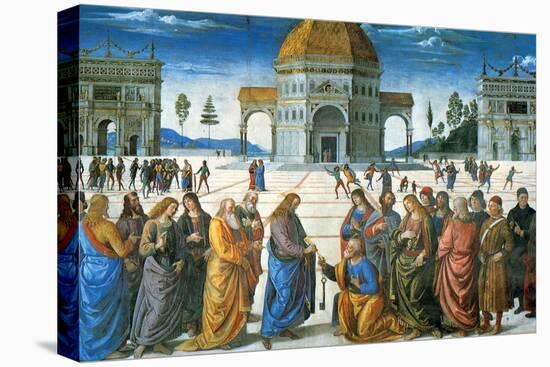 Delivery of the Keys to Saint Peter, 1481-Perugino-Stretched Canvas