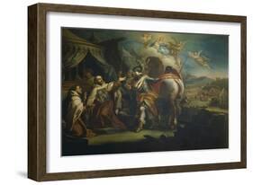 Delivery of Venerated Image of Our Lady of Victory to Father Domenico Di Gesu Maria-Sebastiano Conca-Framed Giclee Print