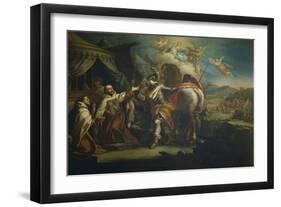 Delivery of Venerated Image of Our Lady of Victory to Father Domenico Di Gesu Maria-Sebastiano Conca-Framed Giclee Print