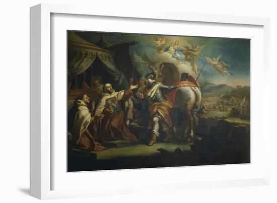 Delivery of Venerated Image of Our Lady of Victory to Father Domenico Di Gesu Maria-Sebastiano Conca-Framed Giclee Print