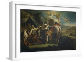 Delivery of Venerated Image of Our Lady of Victory to Father Domenico Di Gesu Maria-Sebastiano Conca-Framed Giclee Print