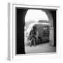 Delivery Truck Driver Sits with His Coca Cola Truck During His Route, France, 1950-Mark Kauffman-Framed Photographic Print