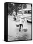 Delivery Woman, Hanoi, Vietnam-Walter Bibikow-Framed Stretched Canvas