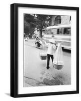 Delivery Woman, Hanoi, Vietnam-Walter Bibikow-Framed Photographic Print