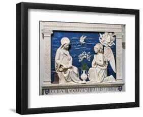 Della Robbia: Annunciation-Andrea Della Robbia-Framed Premium Giclee Print