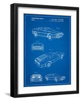 Delorean Patent-Cole Borders-Framed Art Print